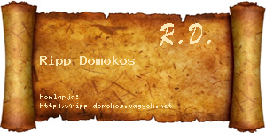 Ripp Domokos névjegykártya